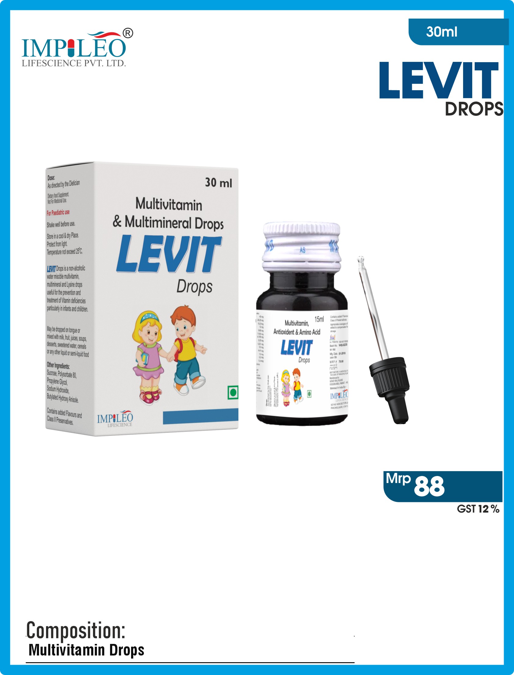 Boost Health Naturally : LEVIT Multivitamin Drops Offered Through Third Party Manufacturing in India