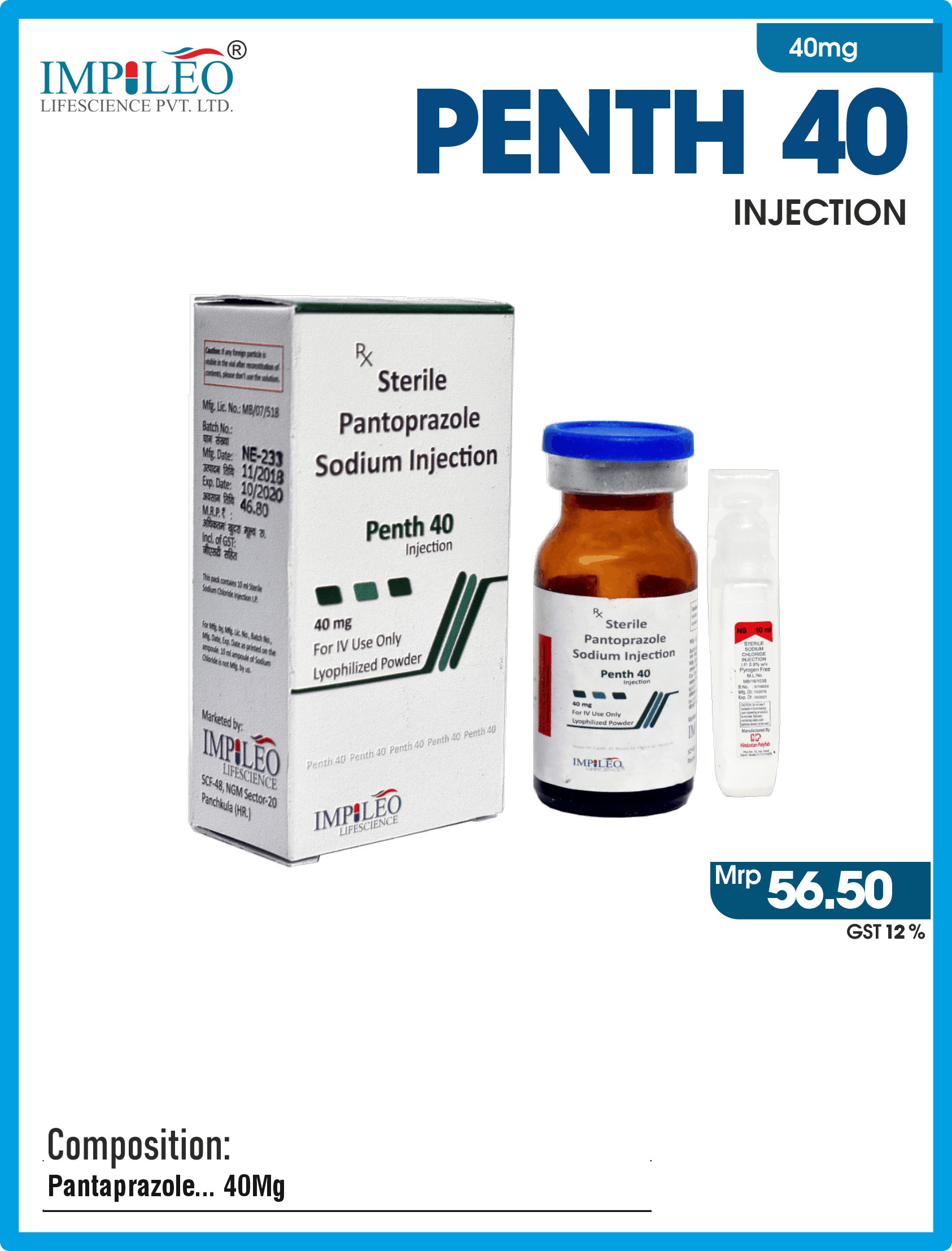 Maximize Comfort with PENTH 40 (Pantoprazole) Injection: PCD Pharma Franchise in India