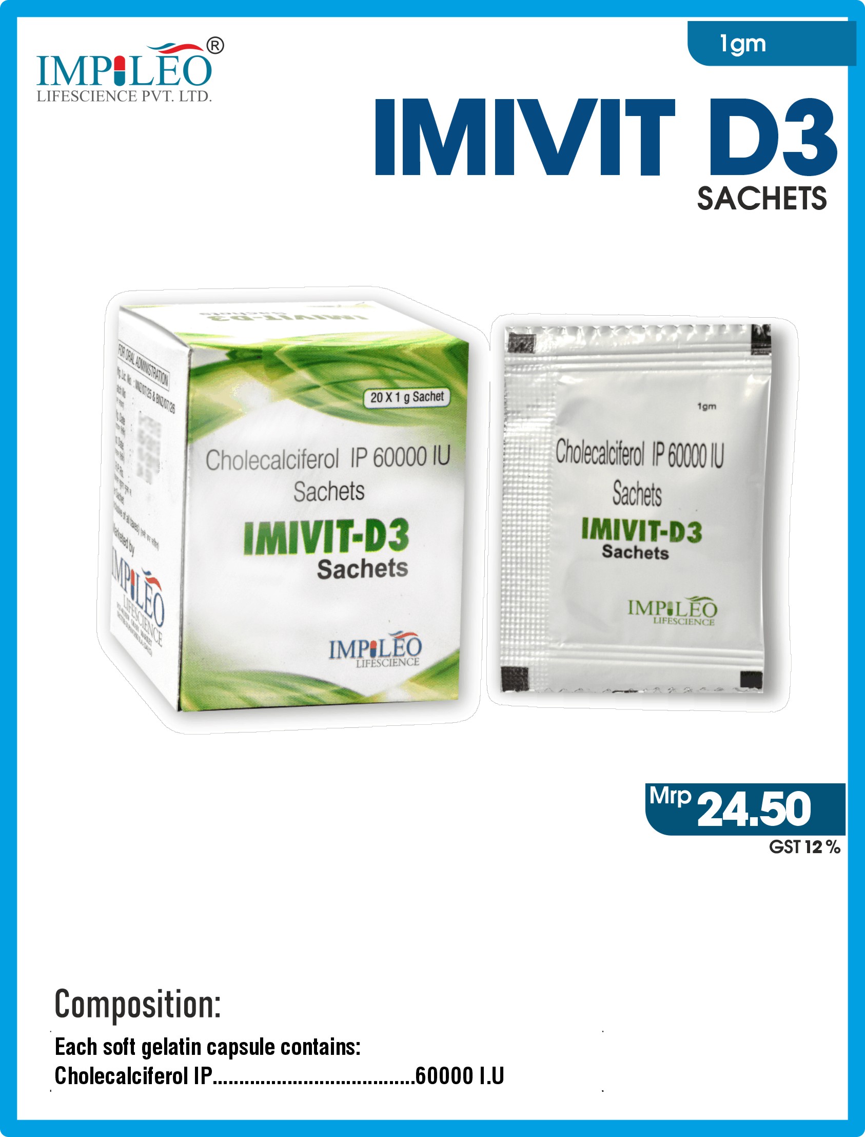 Experience Sunnier Days with IMIVIT D3 SACHET : PCD Pharma Franchise in Chandigarh