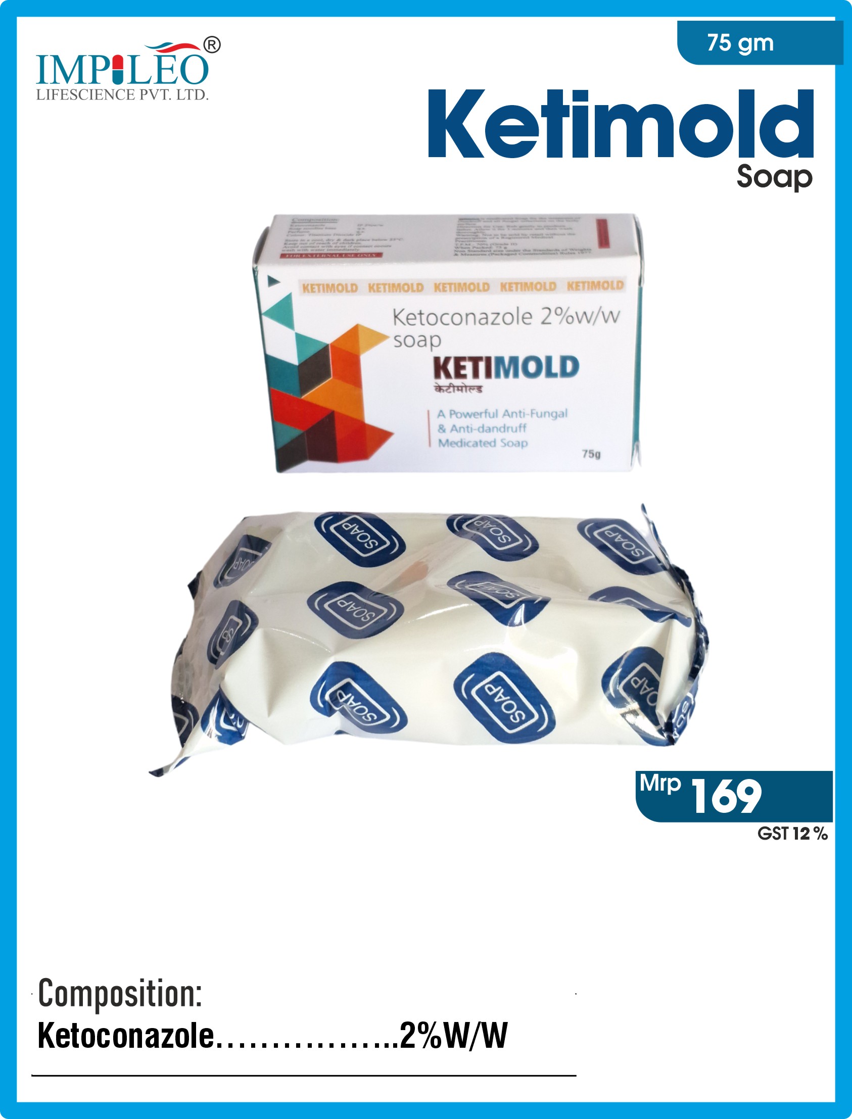 Trusted Relief: KETIMOLD Anti-Bacterial & Antifungal Soap Offered by Top PCD Pharma Franchise in India 