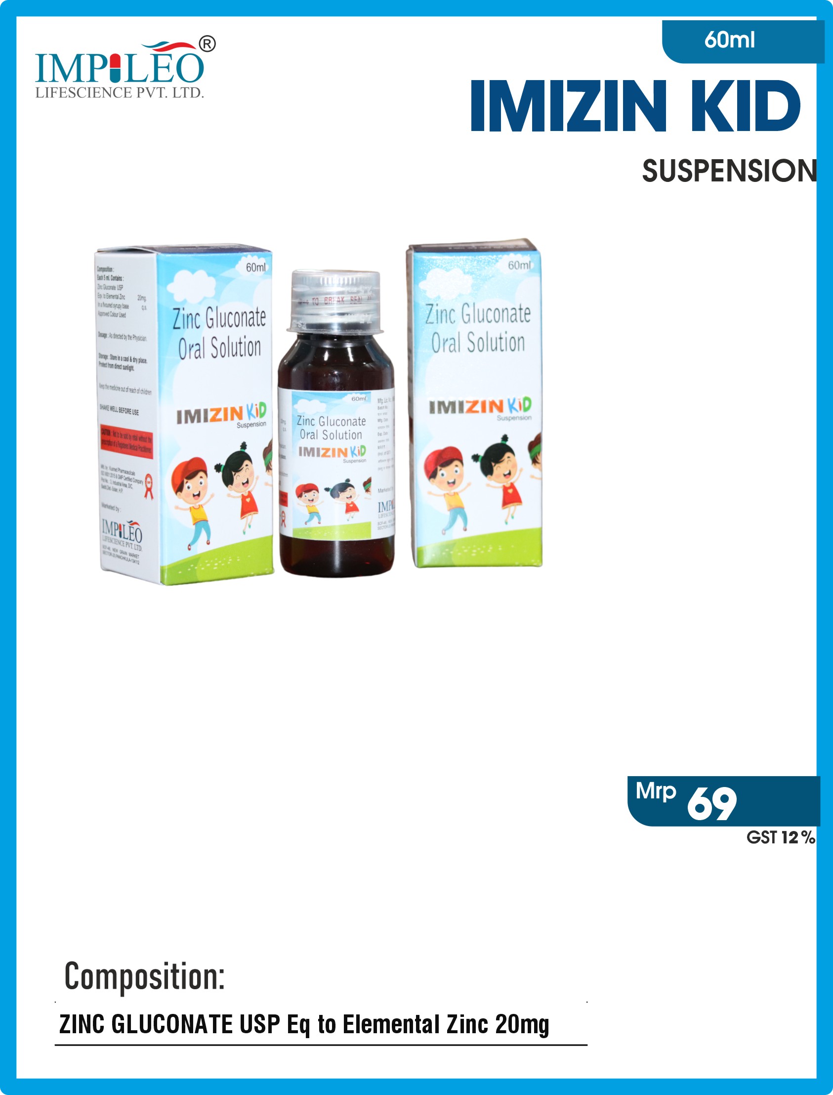 Get Imizin Kid Syrup: PCD Pharma Franchise in Chandigarh - Quality Pediatric Supplement