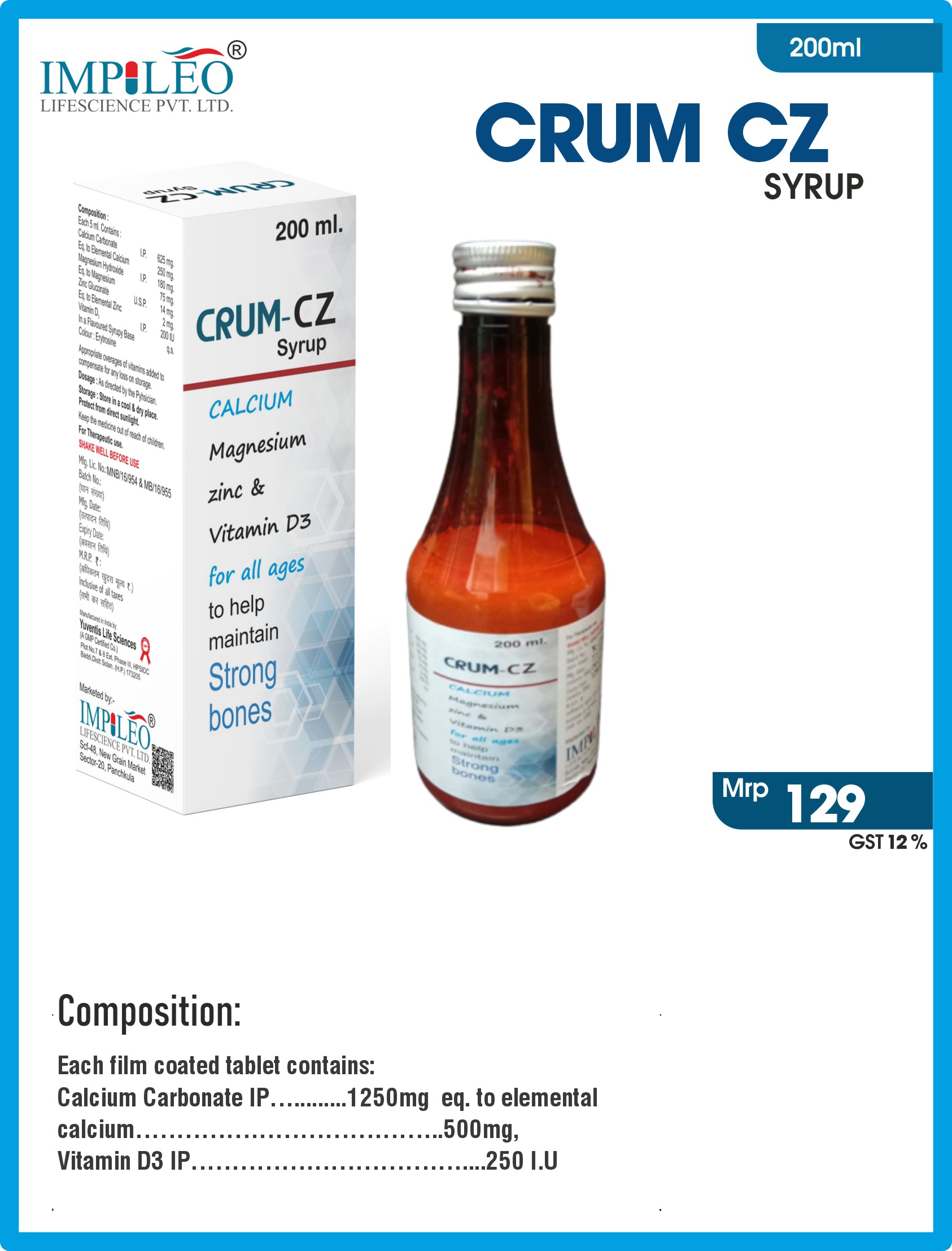 Optimize Respiratory Health with CRUM CZ SYRUP : Superior Relief from Top PCD Pharma Franchise in India