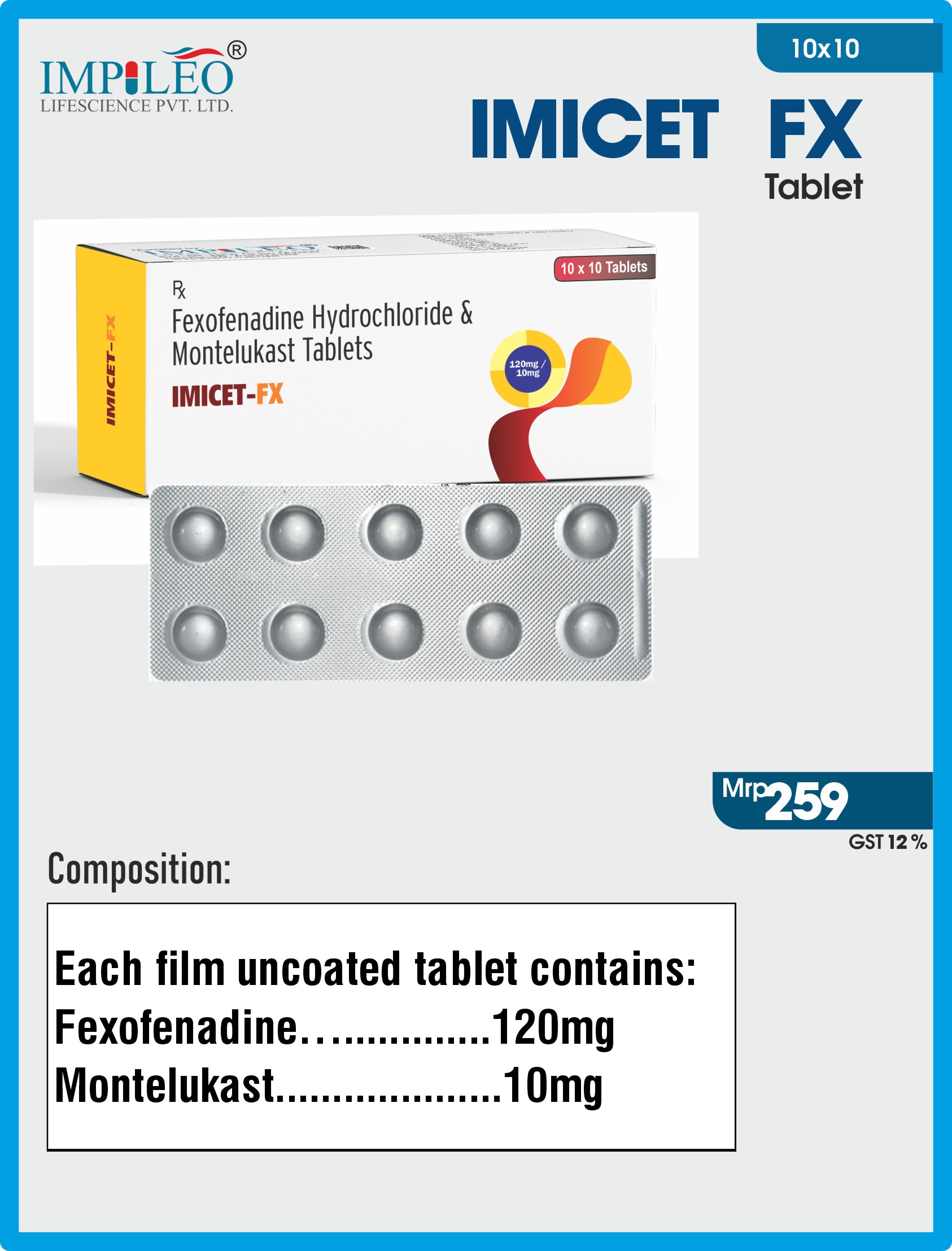 High-Quality IMICET FX Tablets from Top Third Party Manufacturing in Baddi